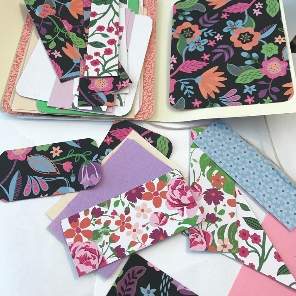 Mini Floral Journal 40 pcs Loaded Notes Bold Travel Journal Handmade